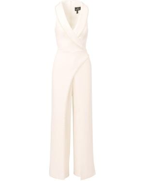 Adrianna Papell Pearl Crepe Jumpsuit - White