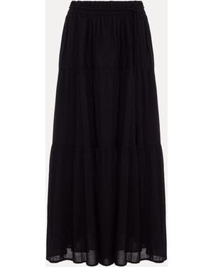Phase Eight Alva Cotton Skirt - Black