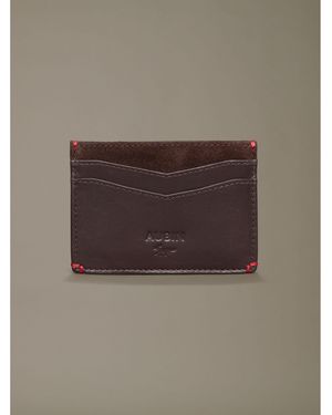 aubi Abney Leather Card Holder - Brown