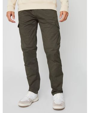 Threadbare Cotton Cargo Trousers With Stretch - Green