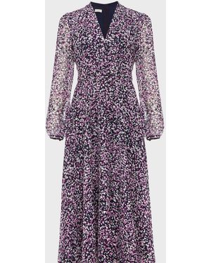 Hobbs Petite Aurora Kleid - Blau