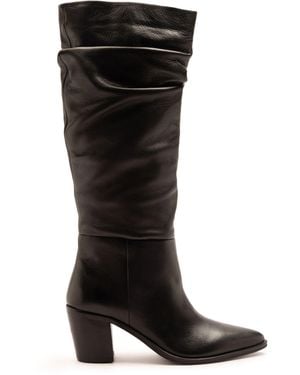 OFF THE HOOK Muswell Knee High Slouch Boots - Black