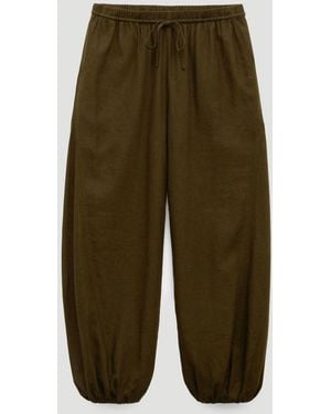 Hush Tove Linen Balloon Beach Pants - Green