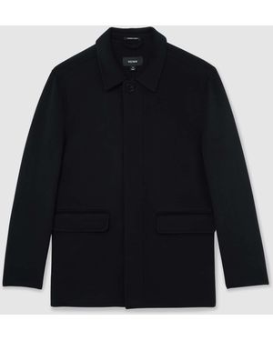 Reiss Tamworth Wool Blend Double Face Button Jacket - Blue