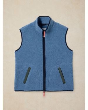 White Stuff Borg Zip Through Gilet - Blue