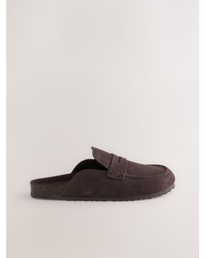 Next Forever Comfort Suede Footbed Loafer Mules - Braun