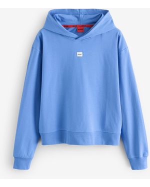HUGO Signature Logo Hoodie - Blue