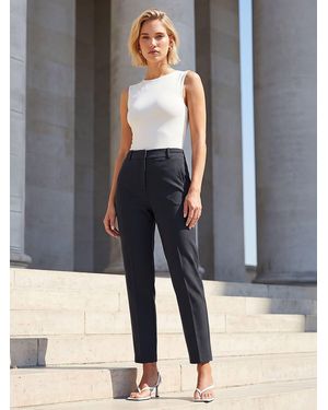 Roman Straight Leg Stretch Pants - Blue