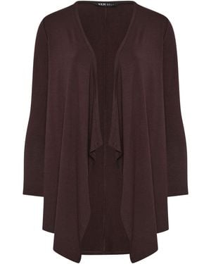 Yours Curve Waterfall Cardigan - Purple