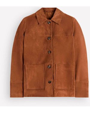Boden Fife Suede Chore Jacket - Brown