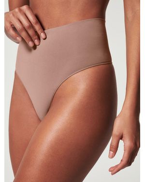 Spanx Cafe Au Lait Thong Shape Extraordinary Underwear - Brown