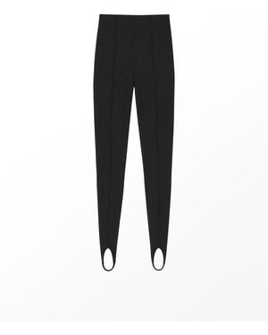 Ro & Zo Petite Ponte Stirrup Leggings - Black
