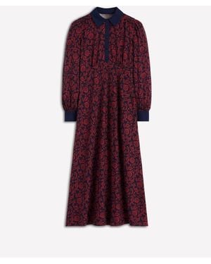 Boden Empire Waistline Shirt Dress - Red