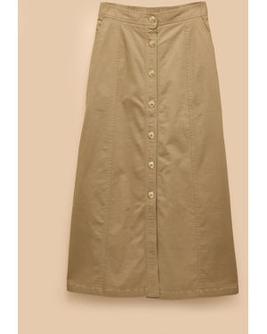 Joules Twyla Midi Chino Skirt - Natural
