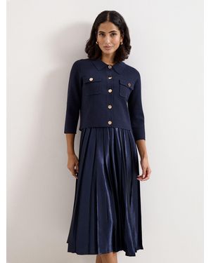Phase Eight Penny Knit Dress - Blue