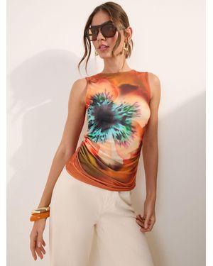 Friends Like These Floral Graphic Top - Orange