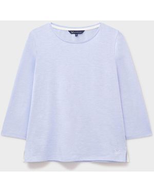 Crew 3/4 Length Sleeve Perfect Slub T-Shirt - Blue