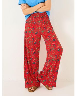 FatFace Fatface Burnt Utopia Paisley Wide Leg Palazzo Pants - Red