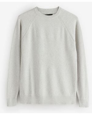 Threadbare Raglan Knitted Crew Neck Jumper - White