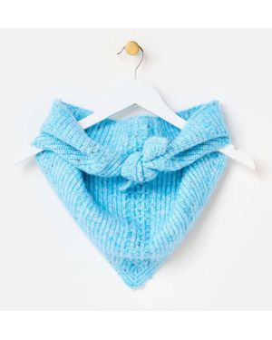 Oliver Bonas Oliver Bonas Marl Knitted Triangle Scarf - Blue