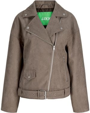 JJXX Brushed Biker Jacket - Gray