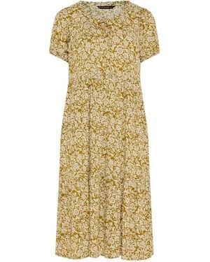 Evans Woven Wrap Dress - Metallic