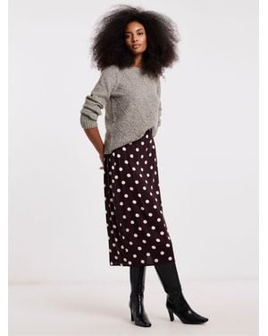 Simply Be Woven Fluted Skirt - White