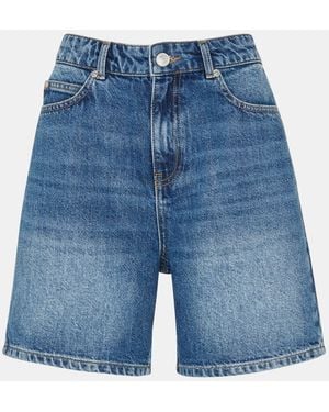 Whistles Petite 100% Cotton Authentic Denim Shorts - Blue