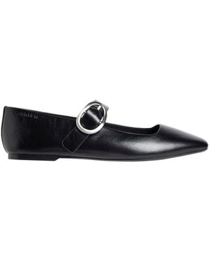 Calvin Klein Leather Mary Jane Ballerinas - White