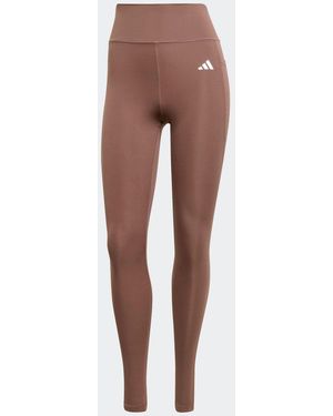 adidas Optime Essentials Stash Pocket Full Length Leggings - Brown