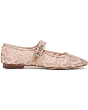 Sam Edelman Michaela Mesh Shine 3 Regular Mary Janes Shoes - Pink