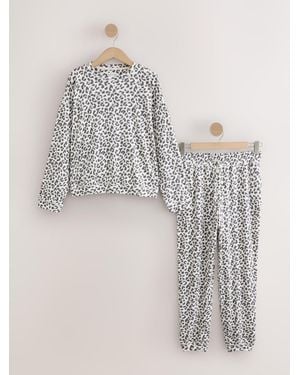 Next Animal Cosy Long Sleeve Pyjamas - Grey