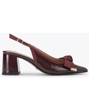 Carvela Kurt Geiger Tempt Block Slingback Heeled Shoes - Brown