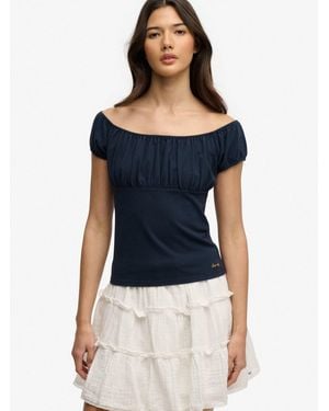 Superdry Athletic Essentials Ruched Top - Blue