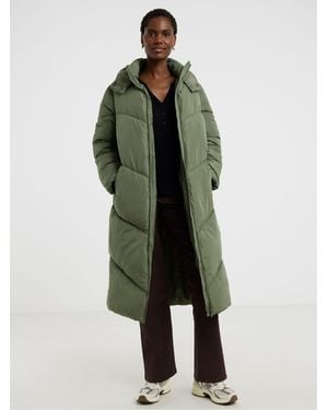 JD Williams Longline Padded Coat - Green