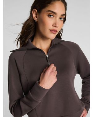 Spanx Airessentials Half Zip Sweatshirt - Grey