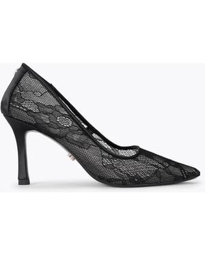 Carvela Kurt Geiger Corletta Court Lace Heeled Shoes - Black