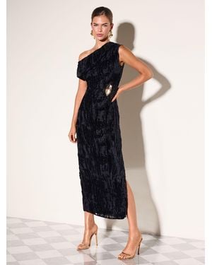 Friends Like These Manipulated Hardware Velvet Dress - Black