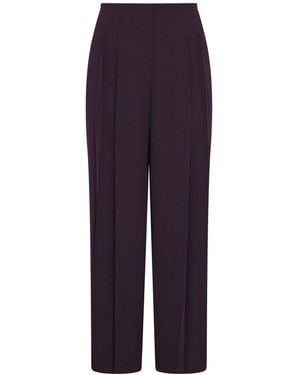 Evans Crepe Pleated Pants - Purple