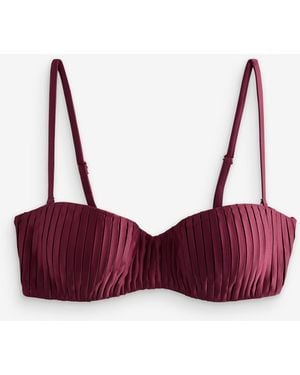 Ted Baker Burgundy Wired Bandeau Bikini With Light Padding