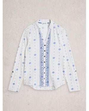 White Stuff Annie Jersey Shirt - Blue