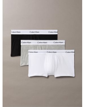 Calvin Klein Calvin Klein/ Icon Cotton Stretch Low Rise Boxer Trunks 3 Pack - White