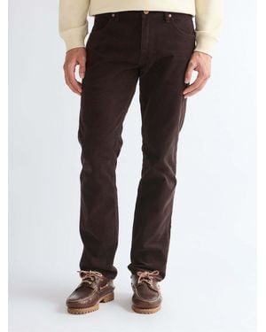 Wrangler Greensboro Chocolate Torte Regular Straight Corduroy Jeans - Black