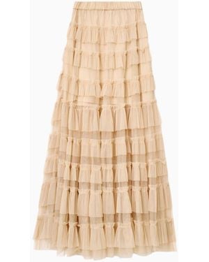 AllSaints Allsaints Aude Ruffle Skirt - Natural