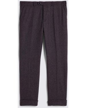 Moss Wool Flannel Trousers - Blue