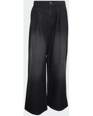 adidas Originals Jeans Mid-Rise Wide Leg - Black