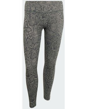 adidas Optime Primelift Snake 7/8 Leggings - Gray