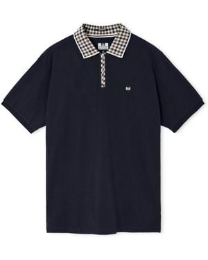 Weekend Offender Tipasa Jacquard Rib Polo Shirt - Blue