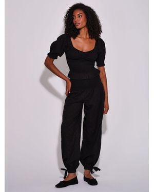 South Beach Spot Balloon Pants - Black