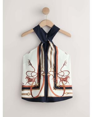 Next Halter Neck Top - White